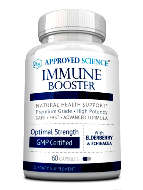 Approved Science Immune Booster Echinacea Elderberry 60 caps * SEALED Exp 12/24