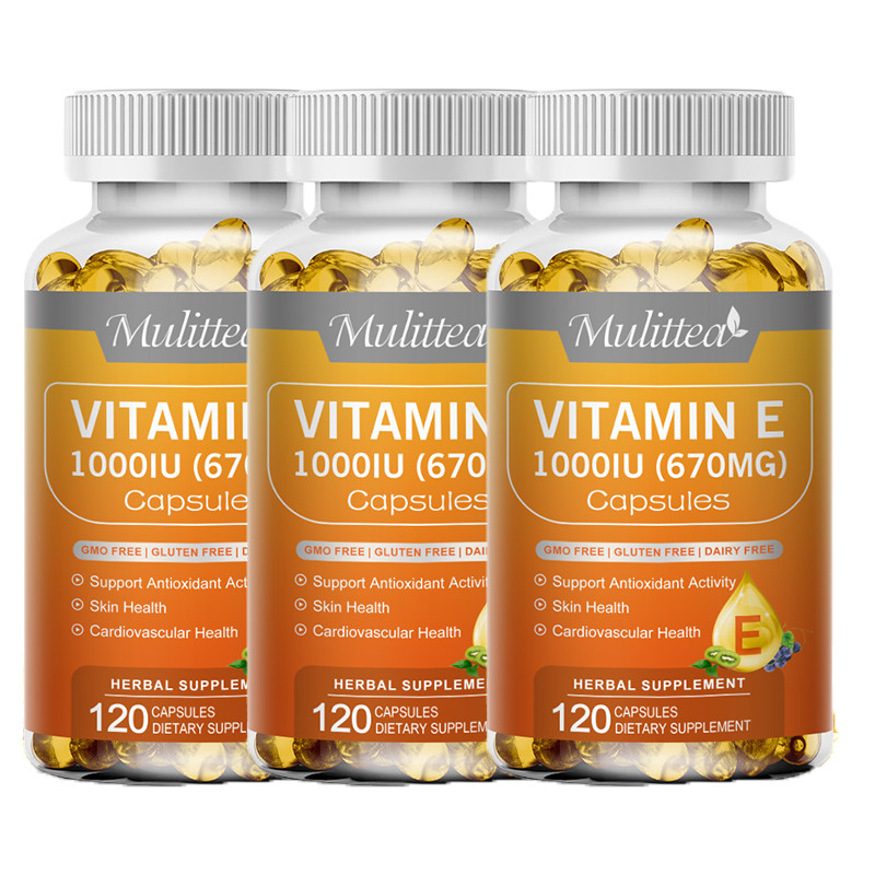 Vitamin E 1000 Iu Capsules 670mg – Supports Skin, Hair, Immune and Eye Health