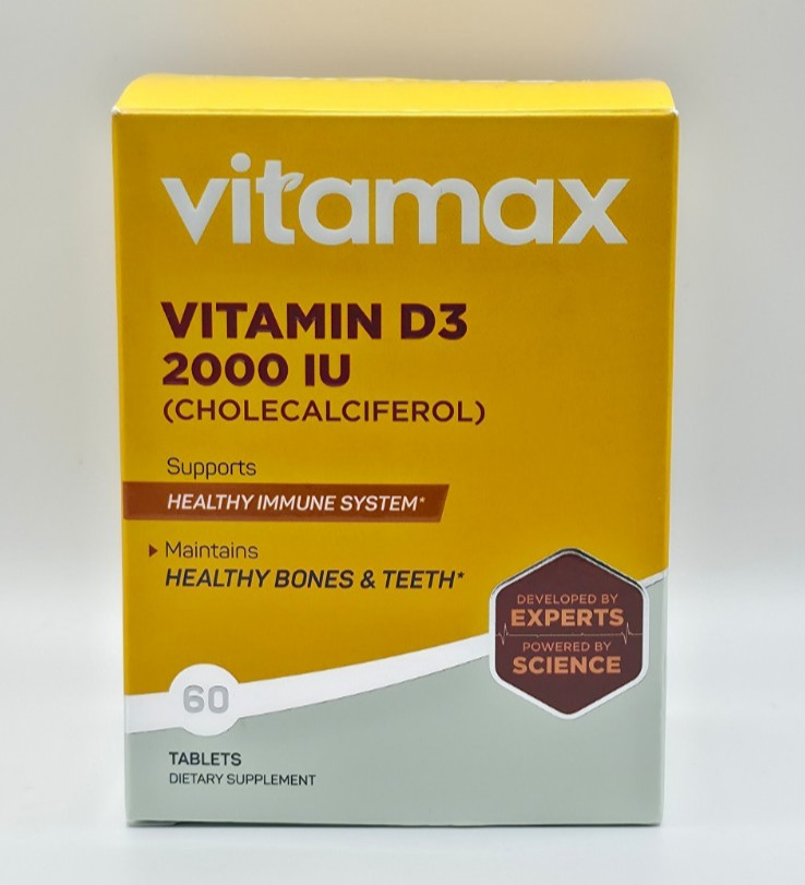 VITAMIN D3 Provides 2000 IU of most preferred form of Vitamin D – 01/2028