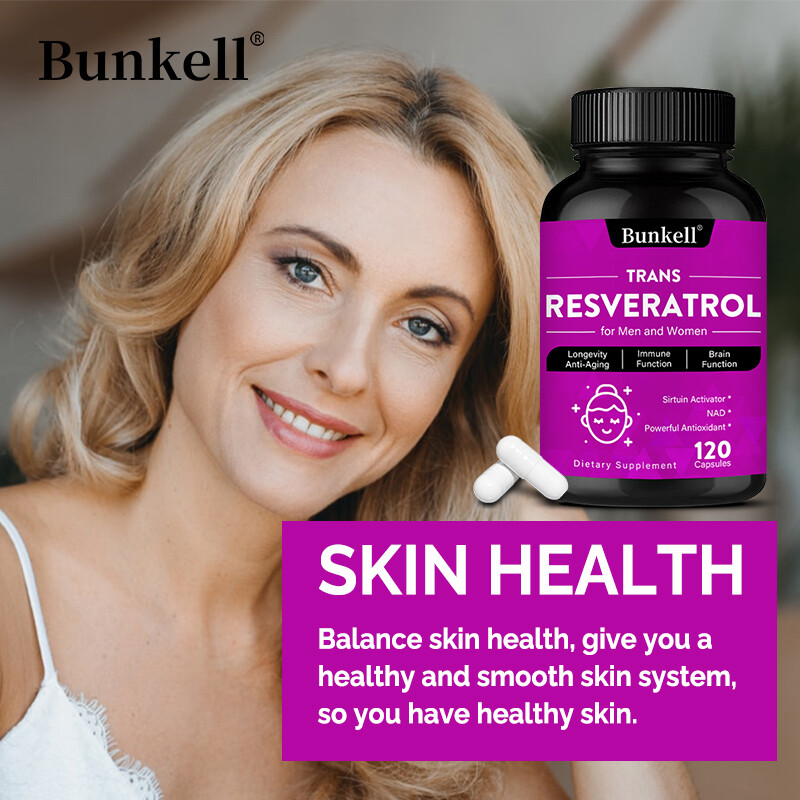 Resveratrol 500mg Capsules Anti Aging Antioxidant Heart Brain Support 120 Ct