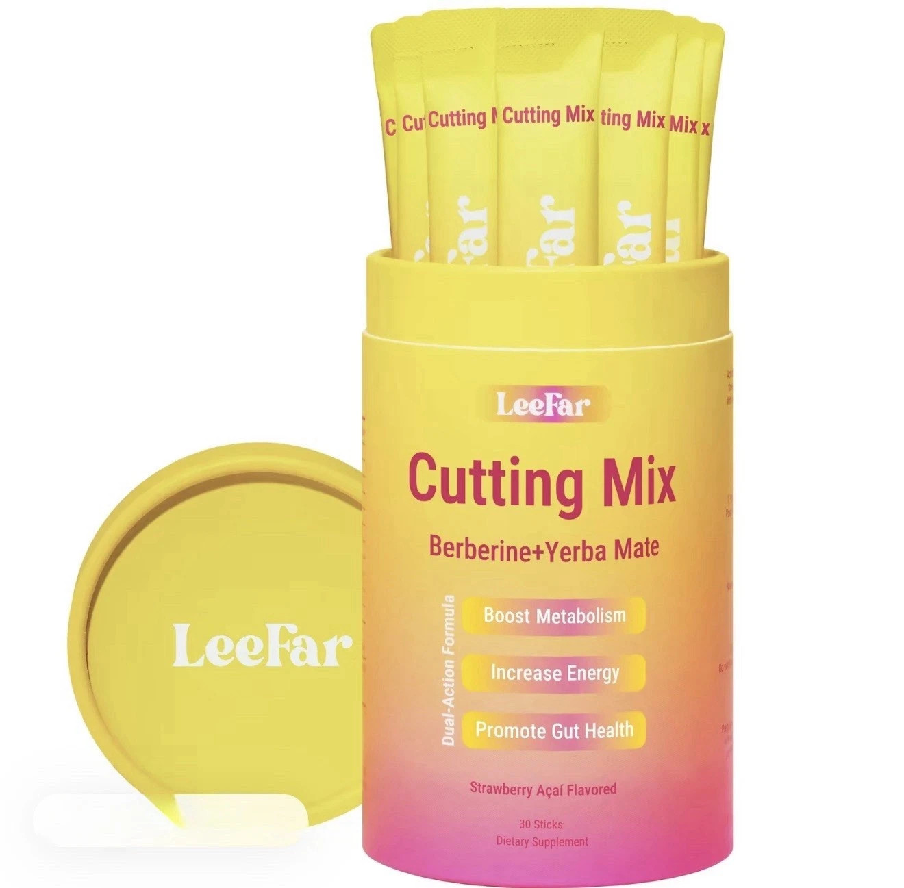 30 Stick Packs LeeFar Cutting Drink Mix – Berberine, Chromium, 5-HTP, Yerba Mate