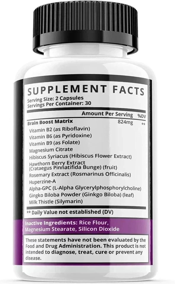 NZT-48 Brain Booster, Limitless Memory Focus Nootropic (60 Capsules), Pack of 3