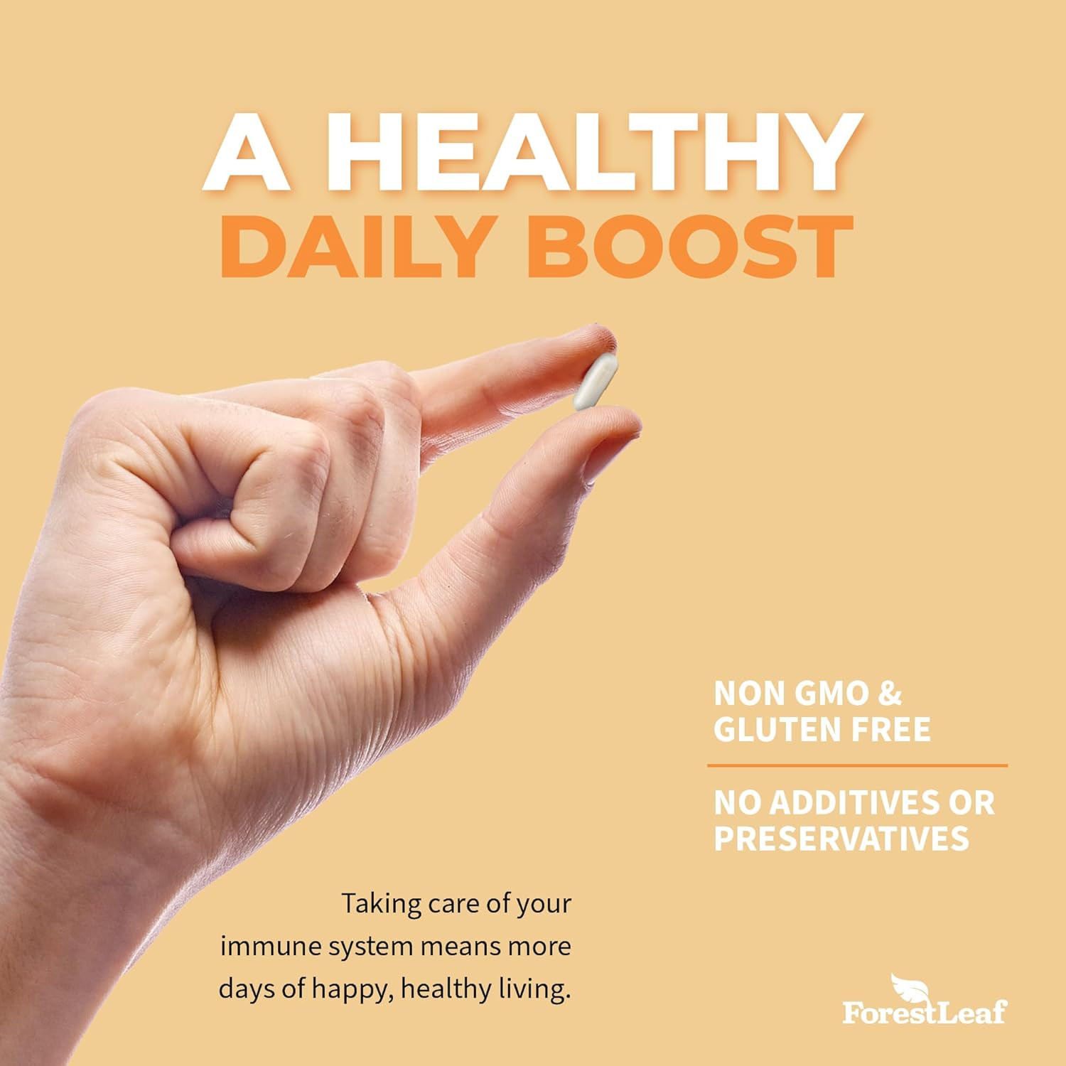 Vitamin D3 50000 IU – Bone Health and Immune Support – Small Easy to Swallow Cap