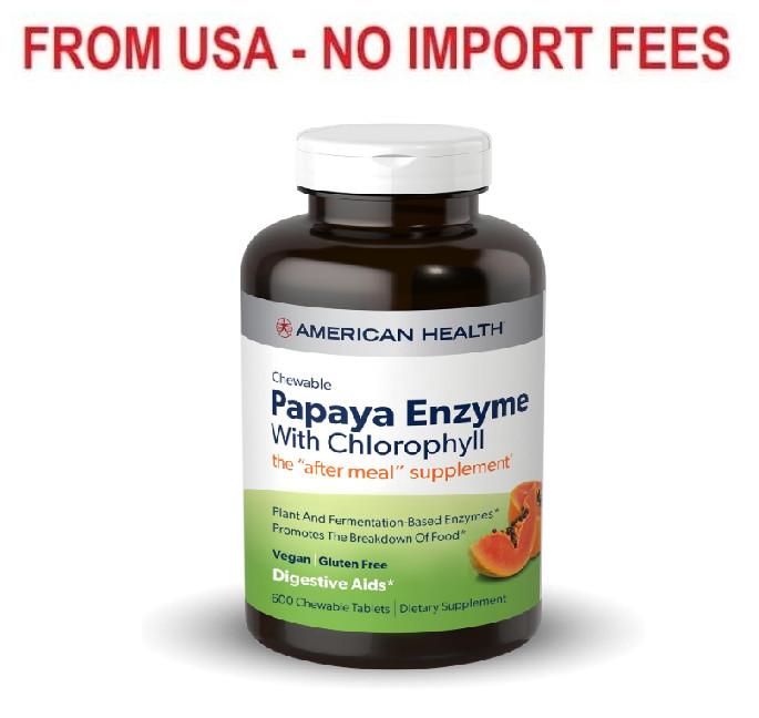 American Health Papaya Enzyme Chewable Tablets – Promotes Nutrient Absorption, H
