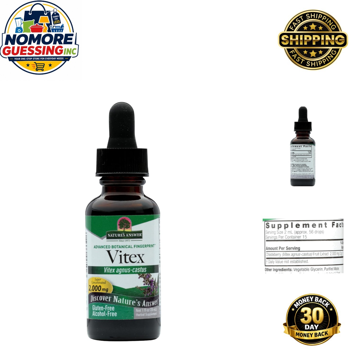 1oz Vitex Berry Extract – Supports Female Hormonal Balance Naturally
