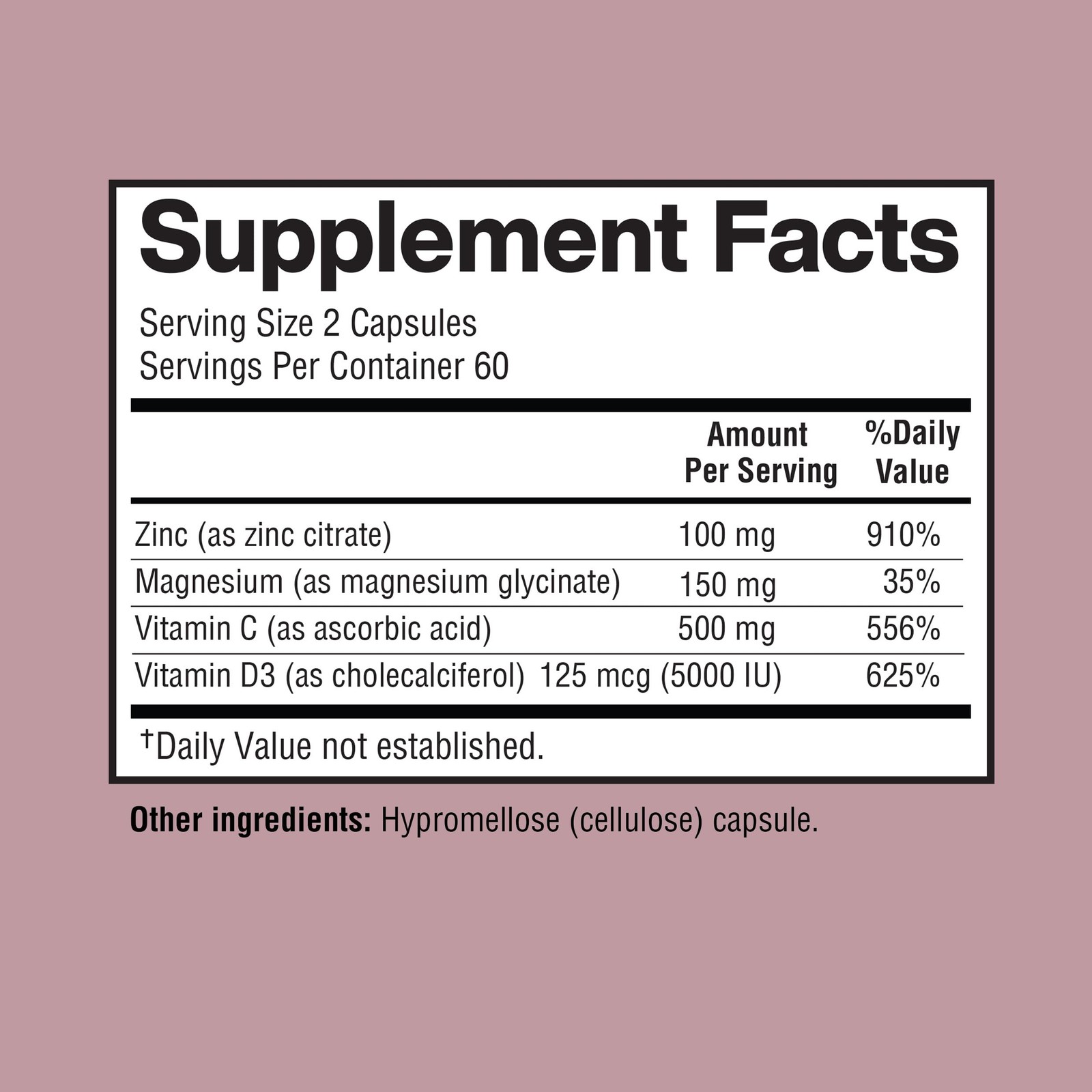 Happi Mi Nutrition Zinc, Zinc 100mg, Magnesium 120 Count (Pack of 1)