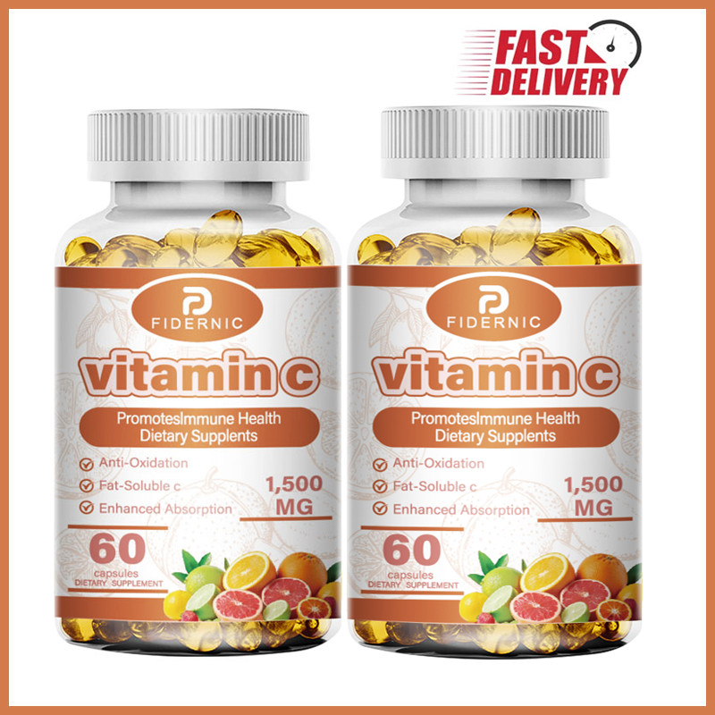 1500mg Vitamin C Capsules Powerful Antioxidant Supports Immune System Health