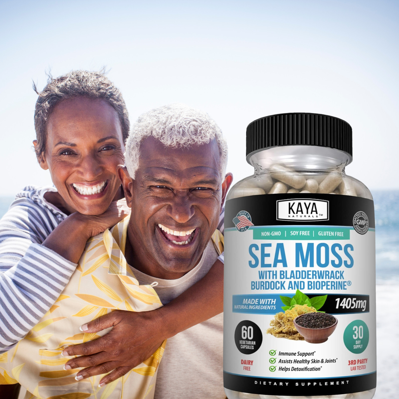 Organic Irish Sea Moss, Burdock Root, Bladderwrack Powder, Immune & Thyroid Care