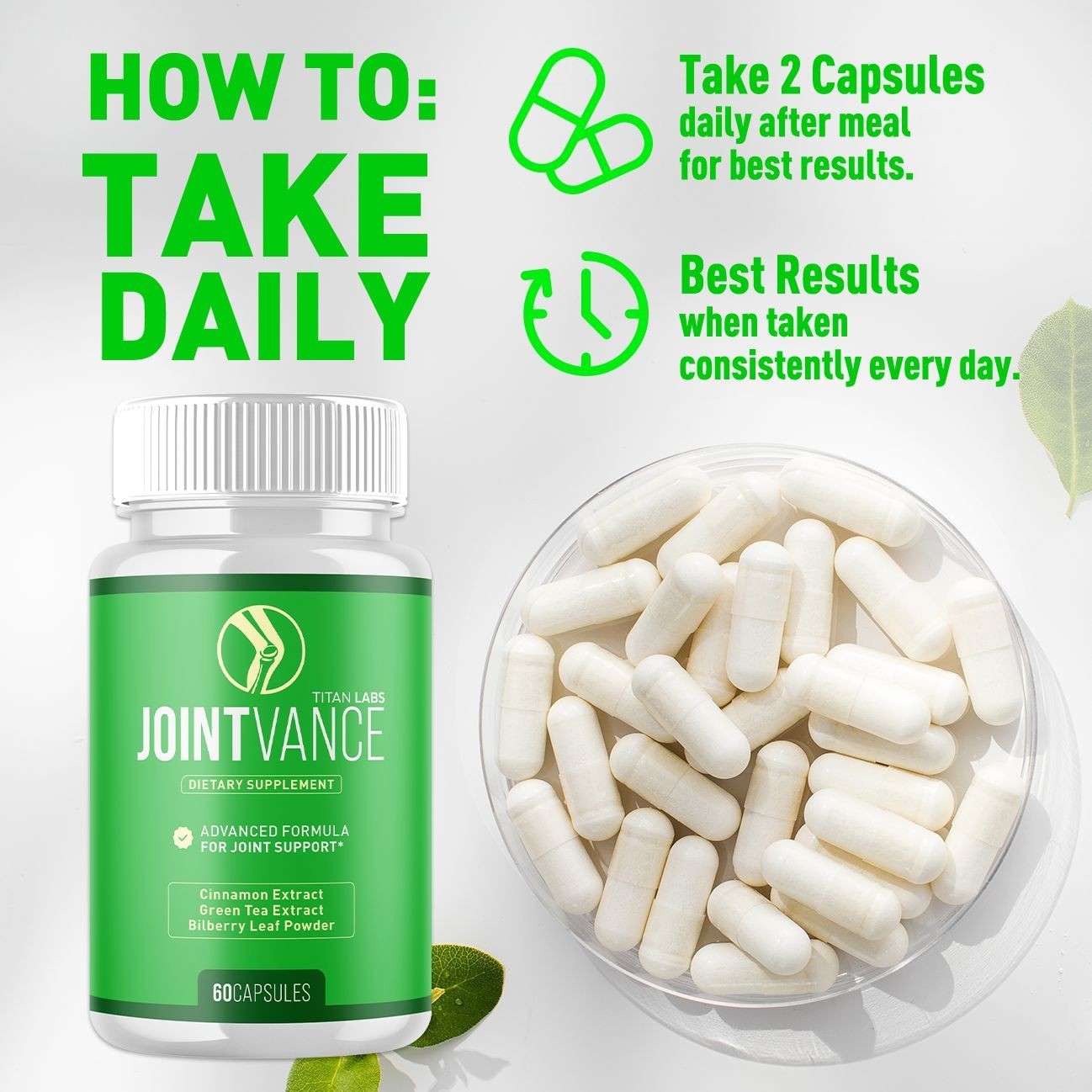(2 Pack) JointVance Advanced Joints & Mobility Support Joint Vance 120 Capsules