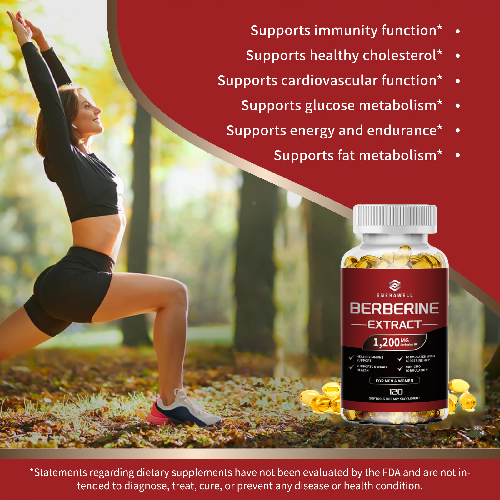 Berberine 1200mg High Absorption | Blood Sugar Immune Support 02/07/2027