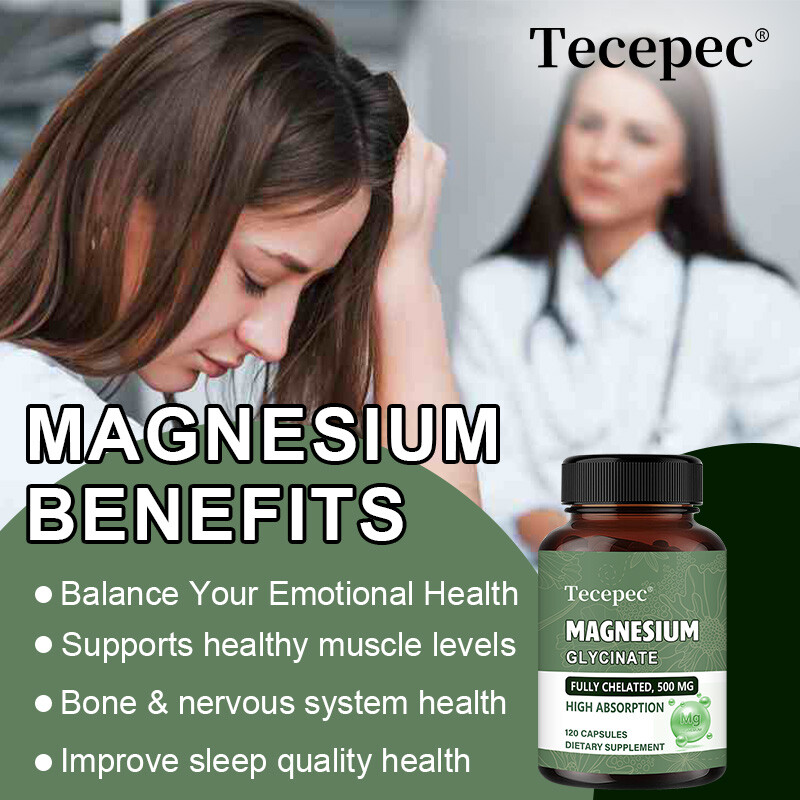 Pure Chelated Magnesium Glycinate 500 mg – 30/60/120 Capsules