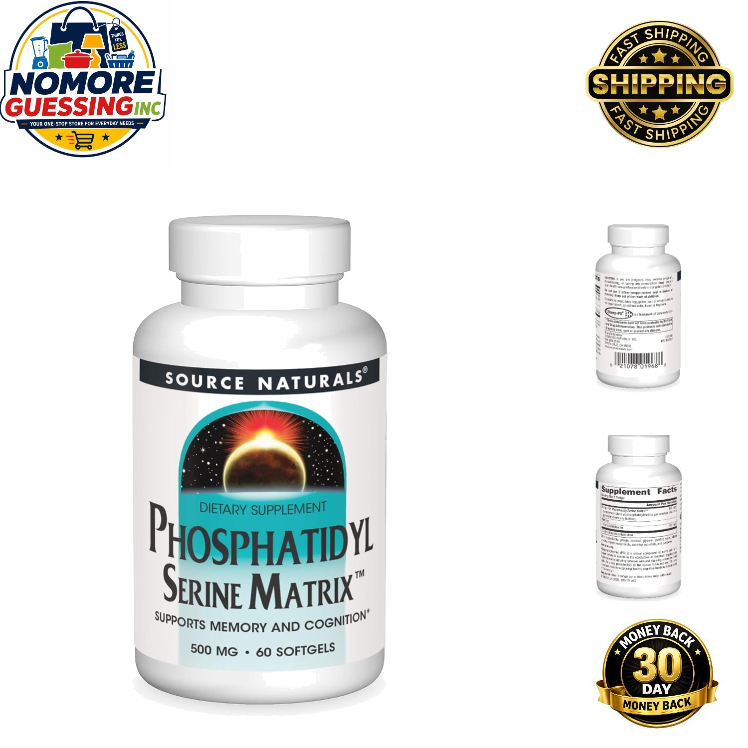 Ultra-Efficient 500mg Phosphatidyl Serine Softgels – Improve Memory & Focus