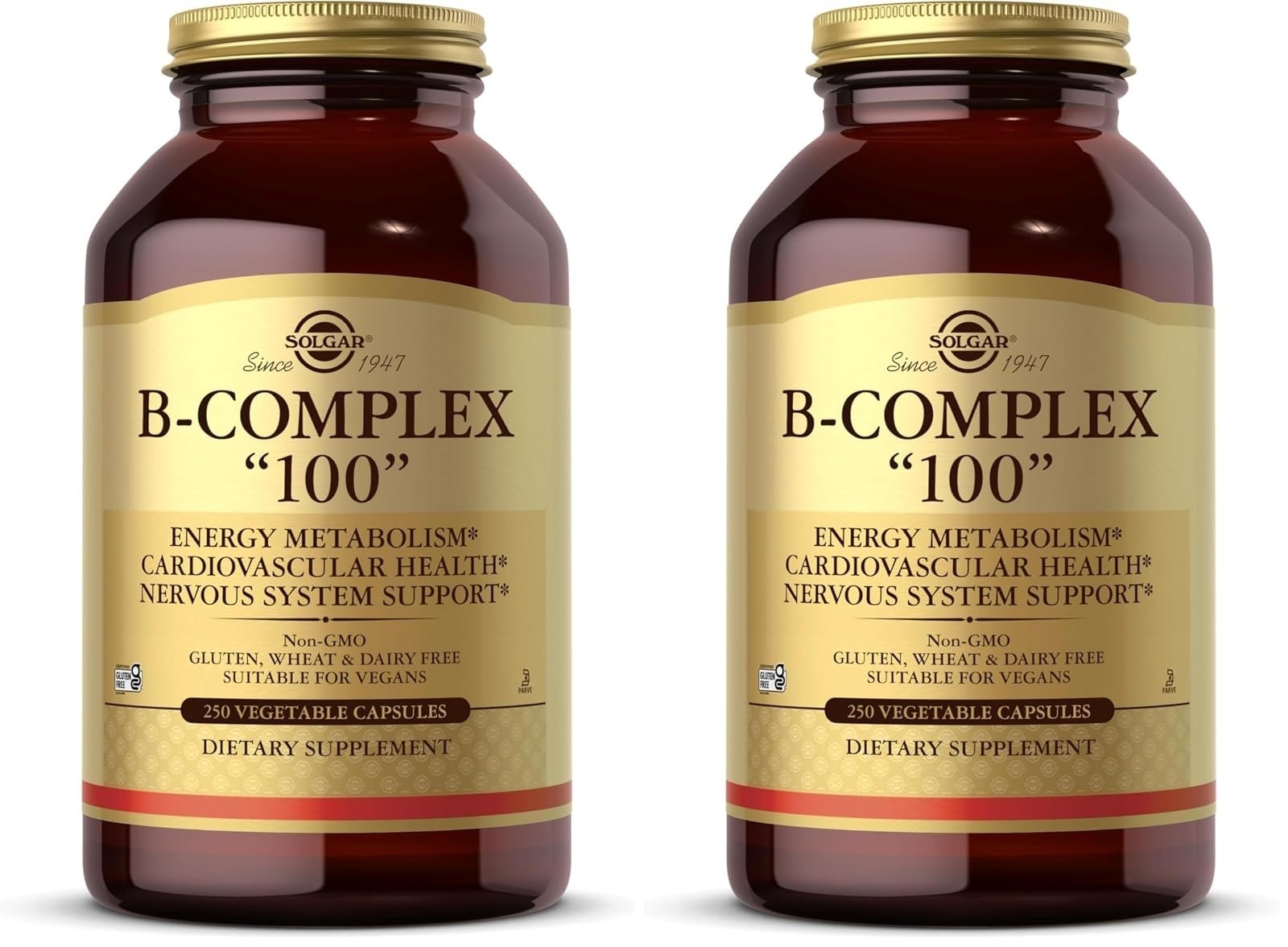 Solgar B-Complex 100 Vegan Capsules 100 Count Energy Metabolism