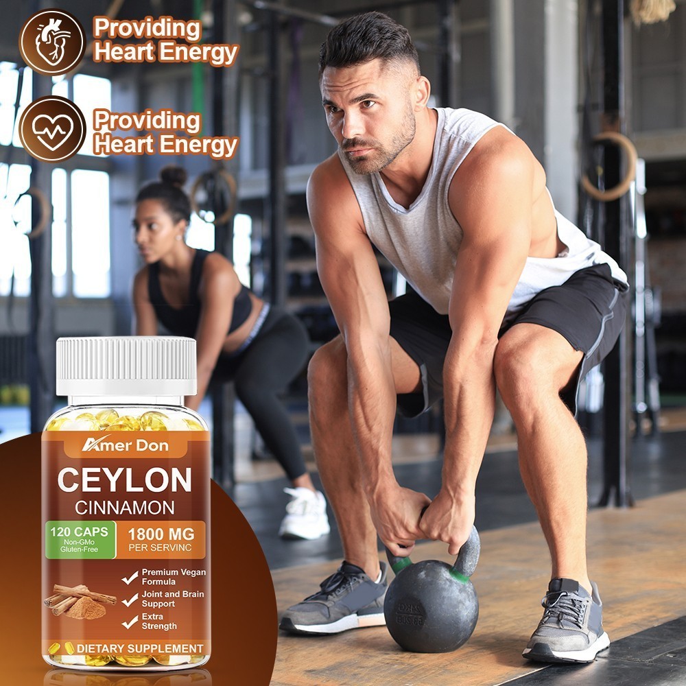 Organic Ceylon Cinnamon Softgels 1800mg High Potency Blood Sugar Support