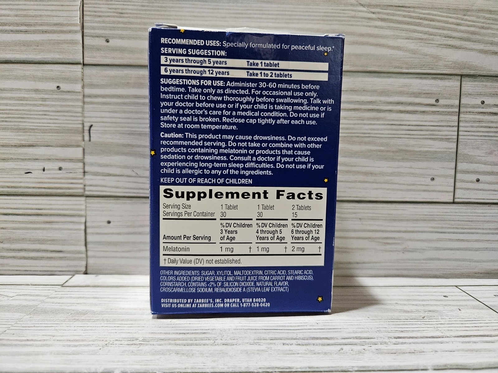 Zarbee’s Children’s Sleep Chewable Tablet with Melatonin 30 count 12/2025