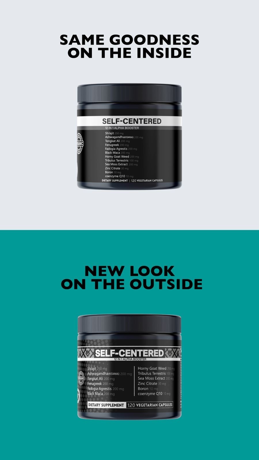 Self Centered: 12-in-1 ALPHA BOOSTER for Men, Muscle Growth, Energy,2 MONTH SPLY