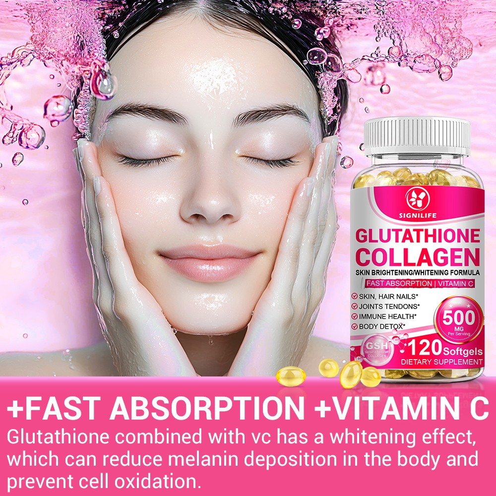 120 capsules collagen glutathione pills whitening skin bleaching lightening love