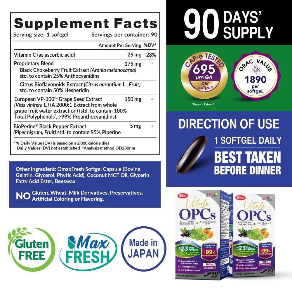 Grape Seed Extract 150mg – Antioxidant Support for Circulatory & Skin Health | 9