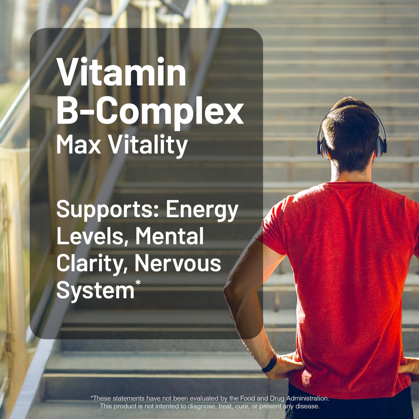 Vitamin B Complex for Women and Men – with Folic Acid Biotin B1 B2 B3 B6 B12, 60