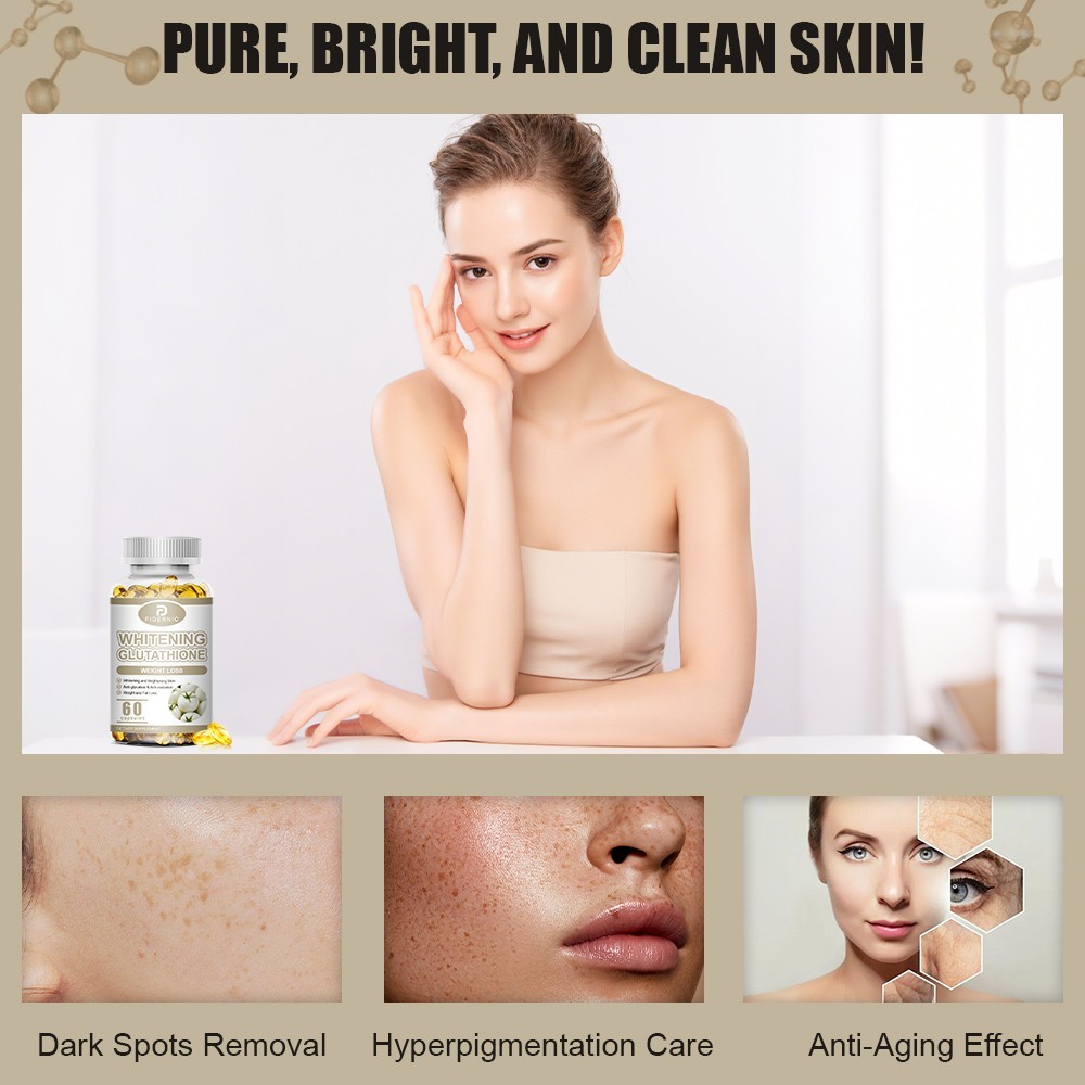 500mg L-Glutathione Capsules Natural Antioxidant Anti-Aging Skin Care 60 Pills