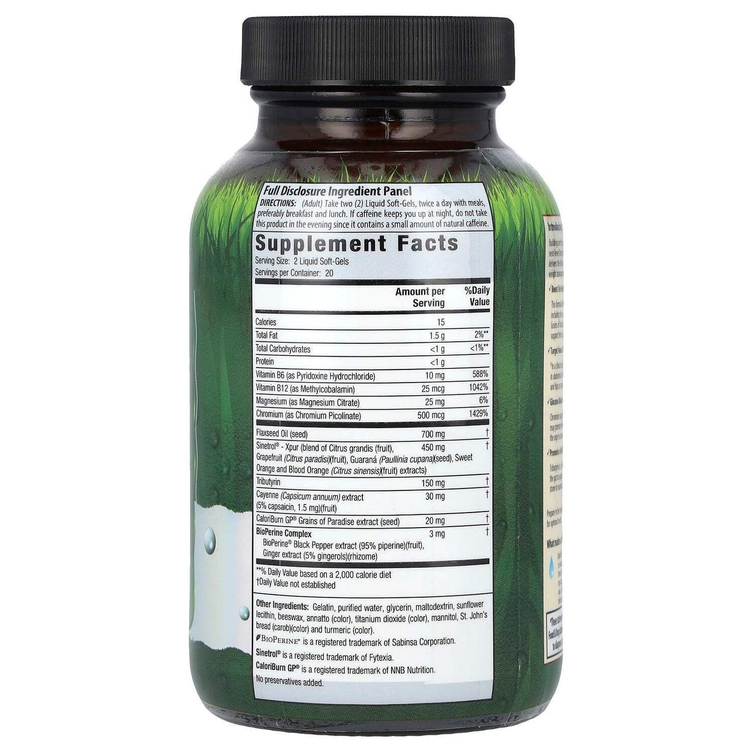 Irwin Naturals Stored-Fat Belly Burner plus Calorie Burn GP, 40 Softgels