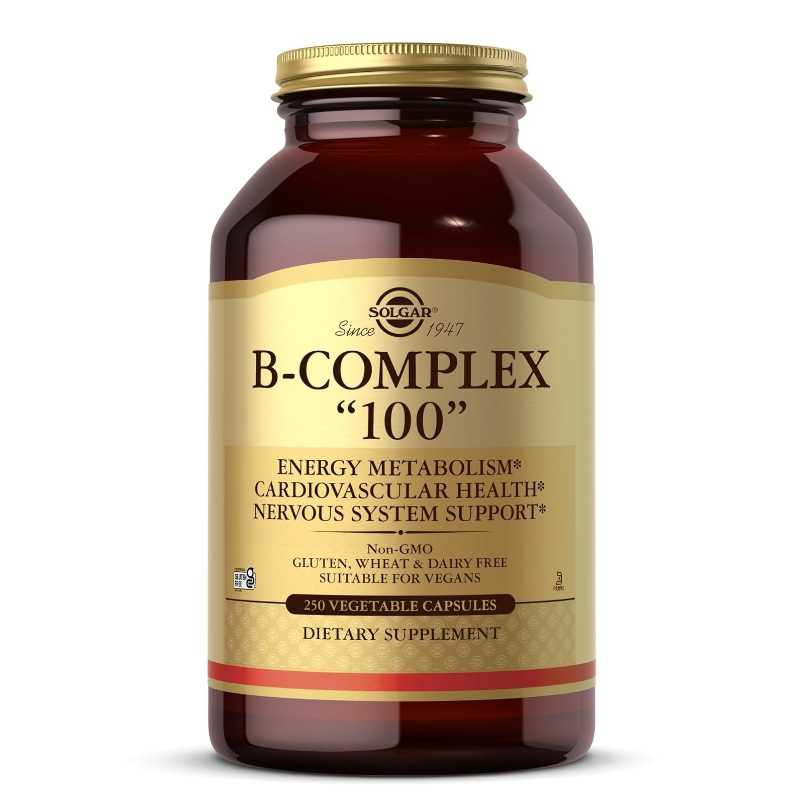 Solgar B-Complex 100 Vegan Capsules 100 Count Energy Metabolism