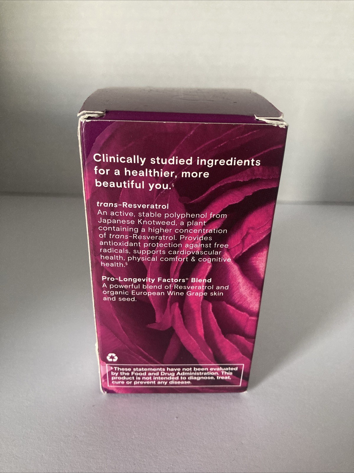 30 Count Resveratrol Supplement for Heart and Brain Health Vegan 01/2026