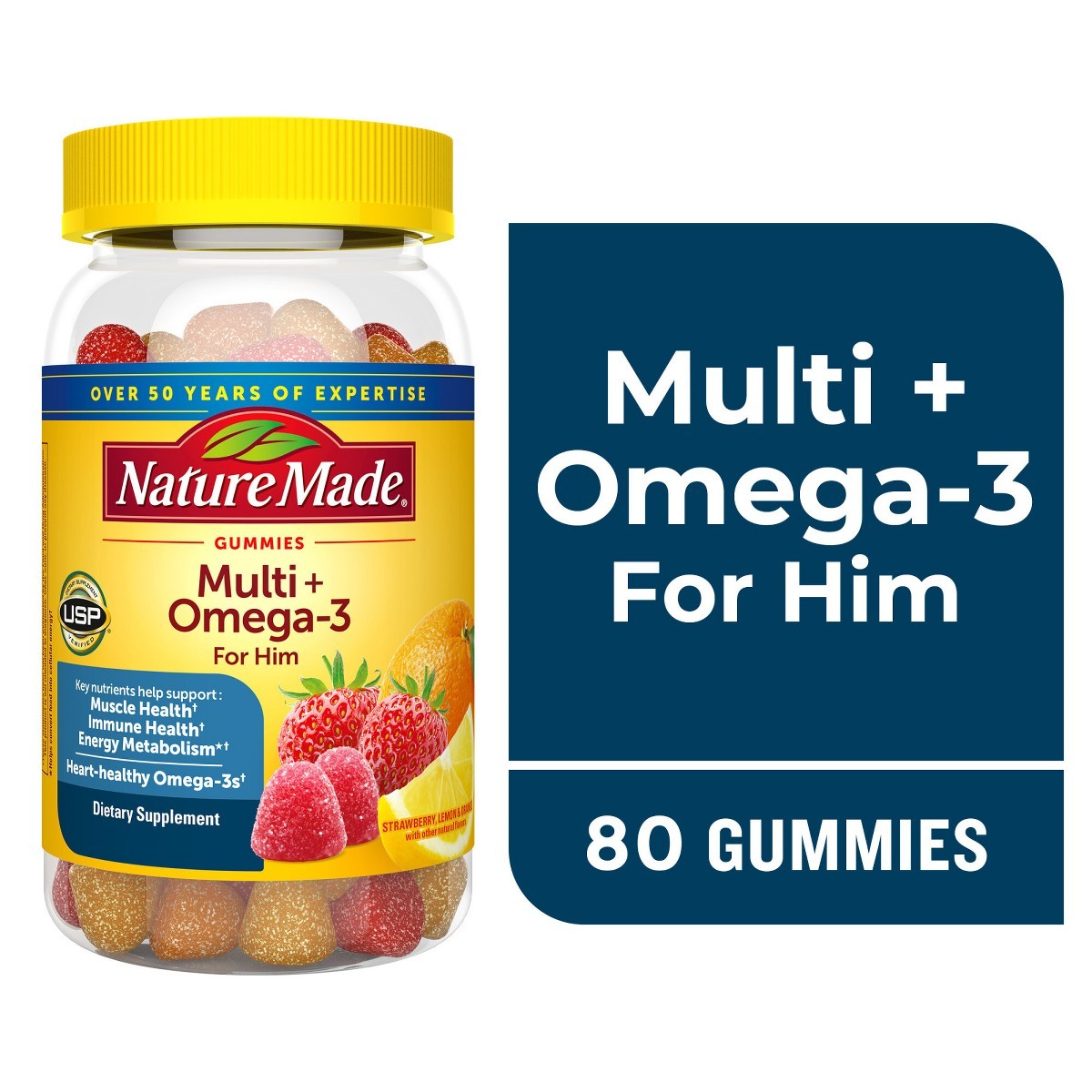 Nature Made Multi for Him Plus Omega-3 Gummies