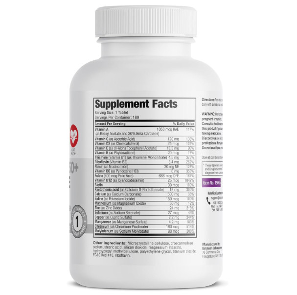 Women’s 50+ Complete Multivitamin Multimineral Daily Wellness Energy Support