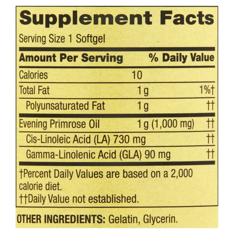 Spring Valley Evening Primrose Oil Women’s Health, 1000 mg 75 softgels