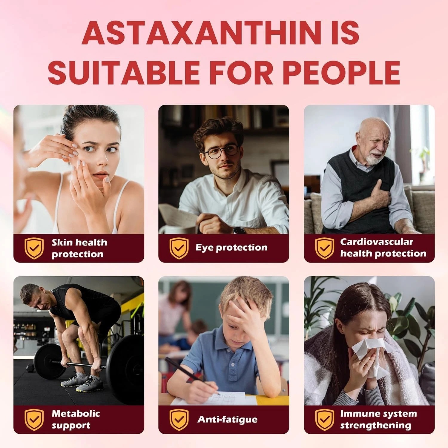 Astaxanthin 12mg 120 Softgels, 4 Month Supply,Triple Strength,Non-GMO,Eye Health