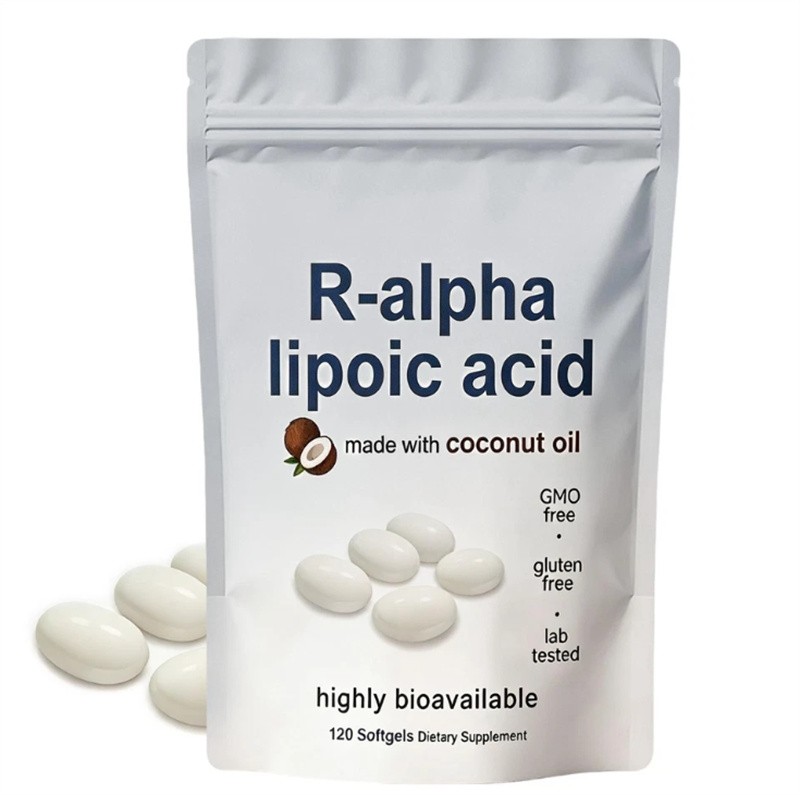 R-alpha Lipoic Acid 600mg With Coconut Oil, 120 Softgels, Antioxidant Support