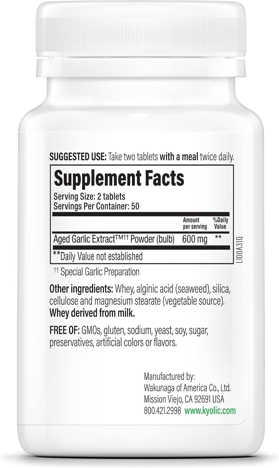 Aged Garlic Extract Formula 100 – Cardiovascular Health – Supports Circulator…
