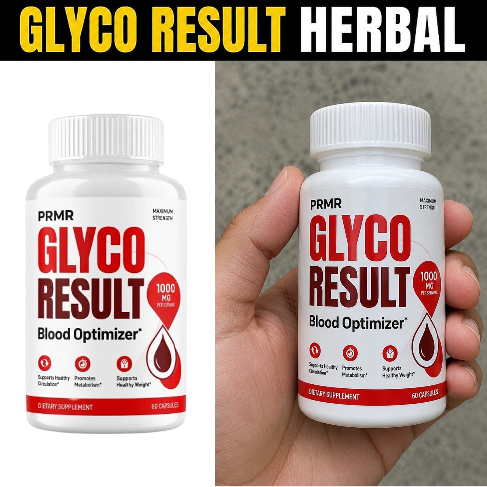 Glyco Result Advanced Blood Health Support Formula GlycoResult 60 Caps USA FS