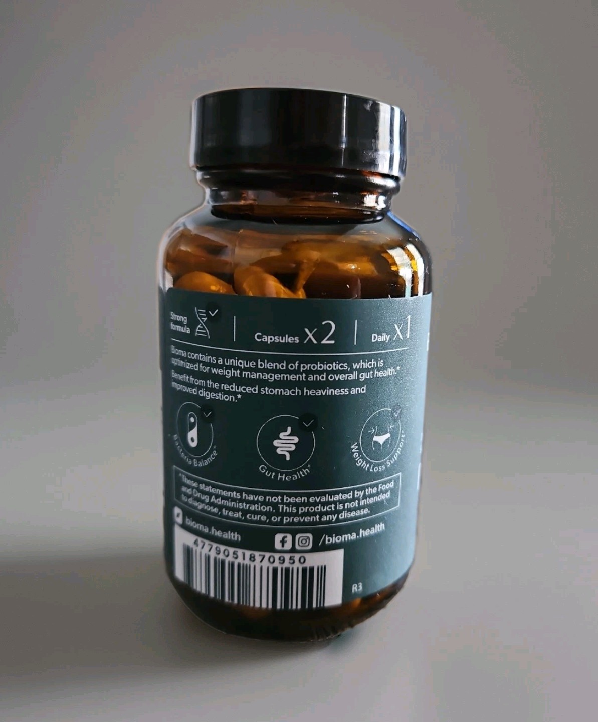 Bioma Probiotics Dietary Supplement 60 Capsules Supports Digestive & Gut Health