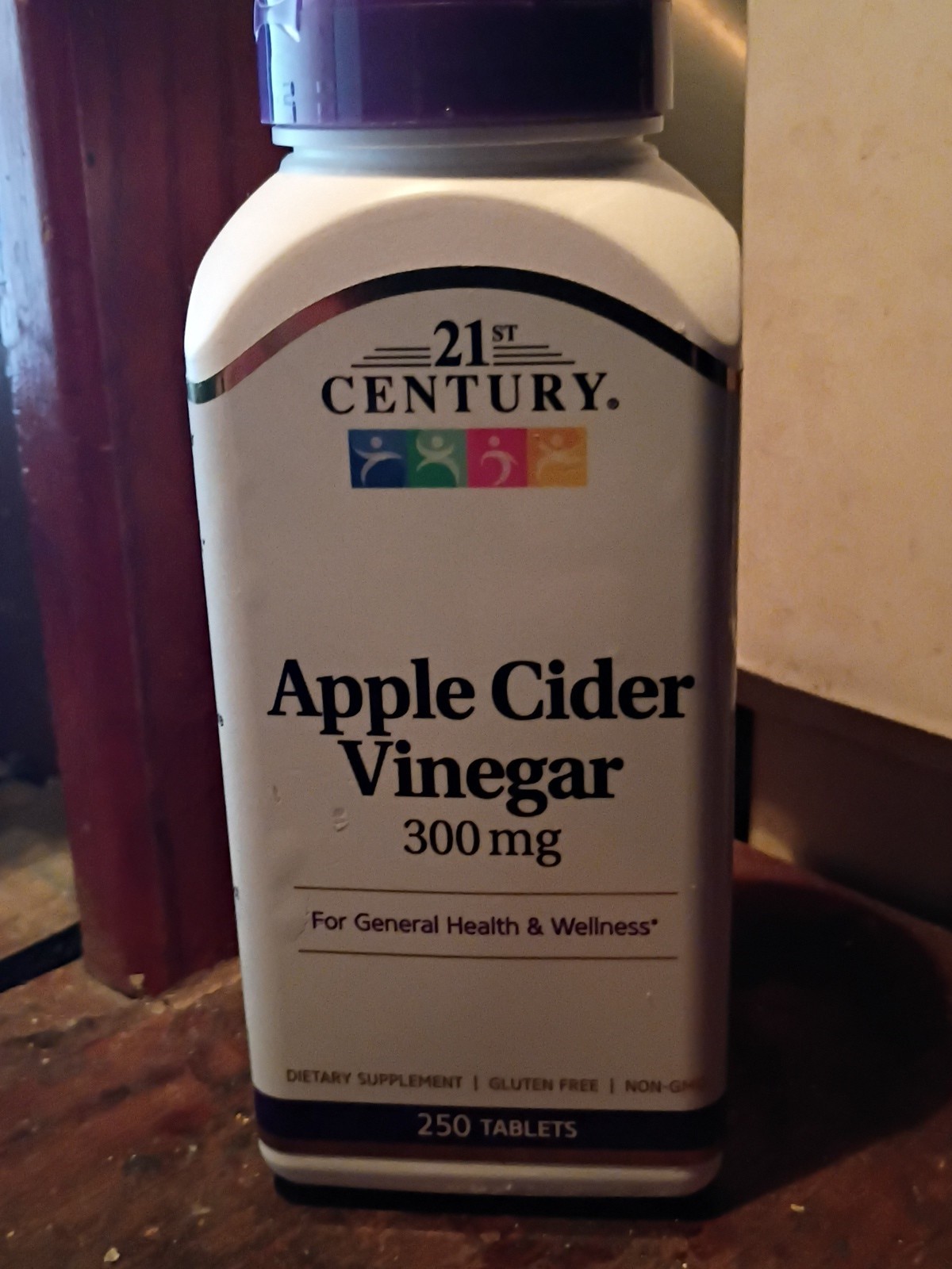Gluten Free Apple Cider Vinegar Supplement 250 Count Metabolism Support -08/2026