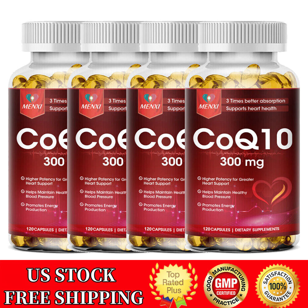 CoQ 10 Coenzyme Q10 Supplement 300mg 120 Capsules Cardiovascular Heart Health