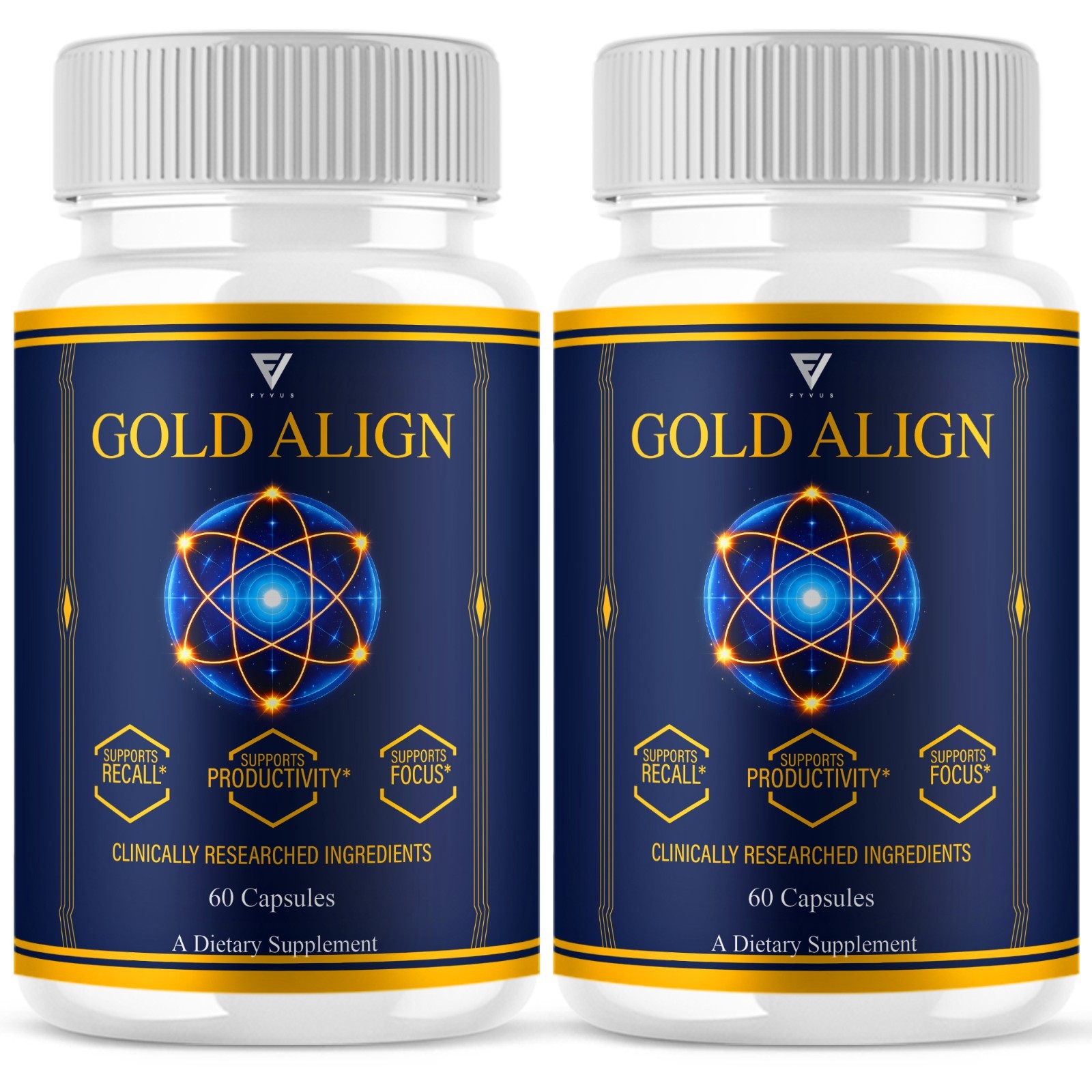 (2 Pack) Gold Align Advanced Brain Support, GoldAlign Supplement (120 Capsules)