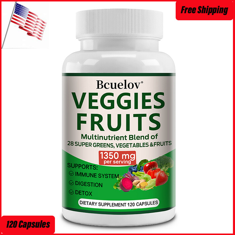 120Pcs Fruits and Veggies Supplement Balance of Daily Nature Fruits & Vegetables