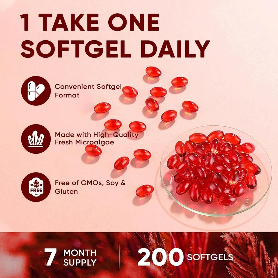 Rovina Astaxanthin, Baleno Astaxanthin 12Mg Antioxidant Supplement for Daily Wel