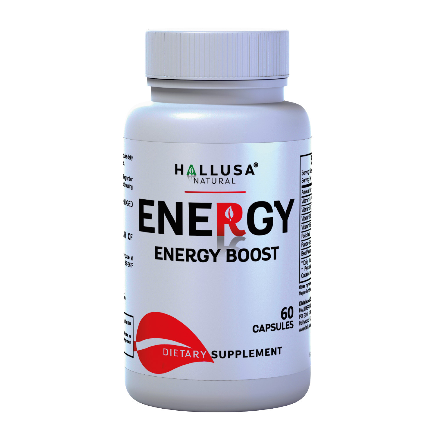 Energy – B Complex Vitamins – Focus Supplement – Energy Support – 60 Capsules