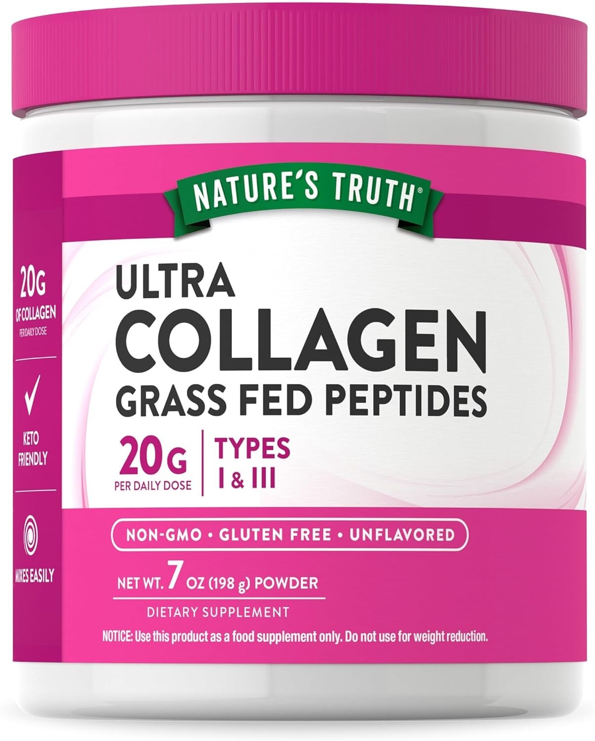 Collagen Peptides Powder Unflavored | 7 oz | Non-GMO | Keto Friendly | Exp. 2028