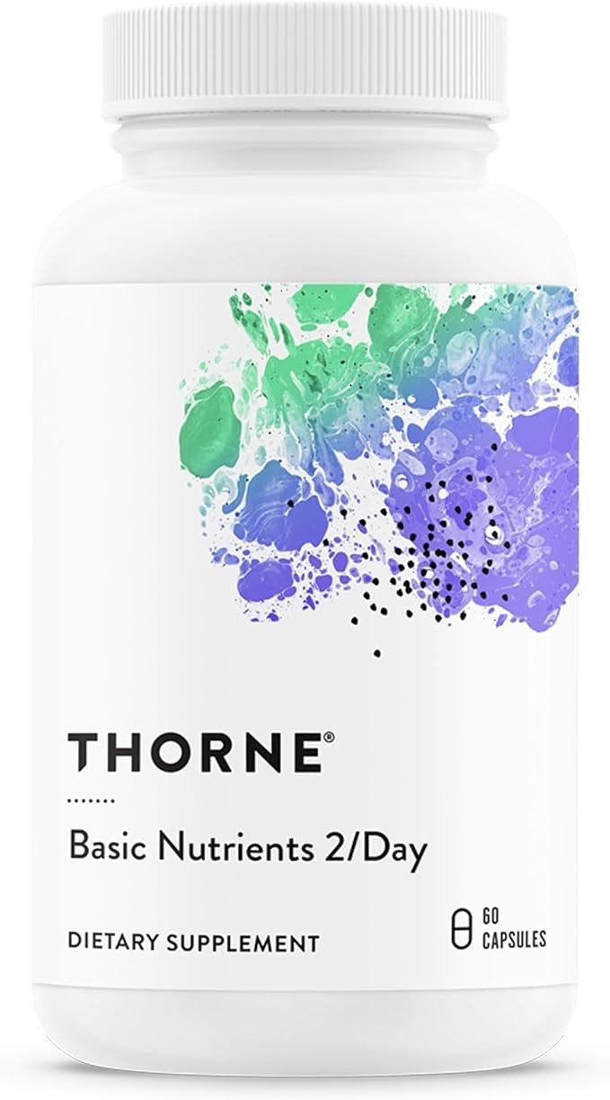 THORNE Basic Nutrients 2/Day Vitamin Mineral Formula Gluten Dairy Soy-Free 60Cap