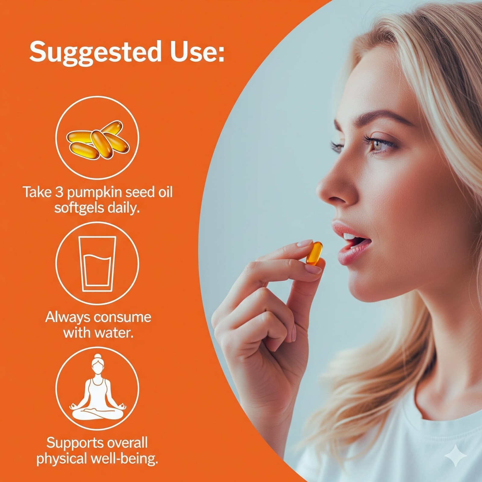 Pumpkin Seed Oil & Saw Palmetto 3000mg – 300 Softgels | Cold Pressed, Non-GMO |