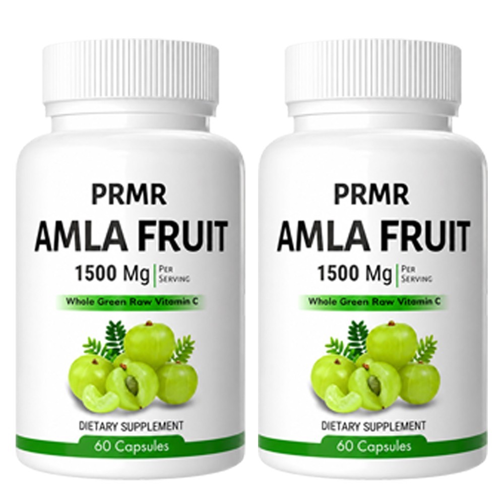 (2 pcs) PRMR Amla Fruit 1500mg Dietary Supplement Capsules Herbal Formula 120 Ct