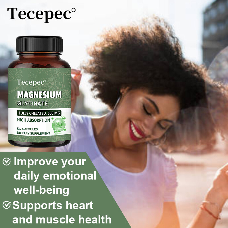 Pure Chelated Magnesium Glycinate 500 mg – 30/60/120 Capsules