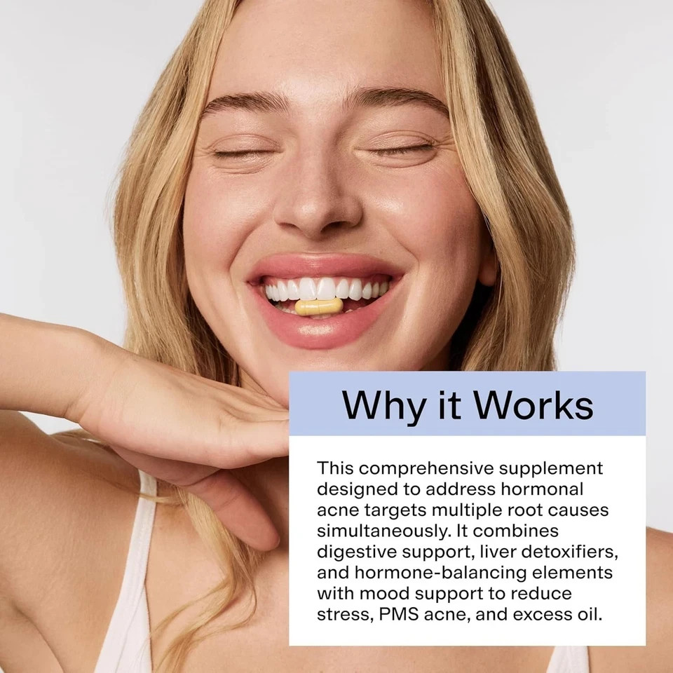 CLEARSTEM Hormonal Acne Supplement – DIM + 5-HTP – 90 Capsules