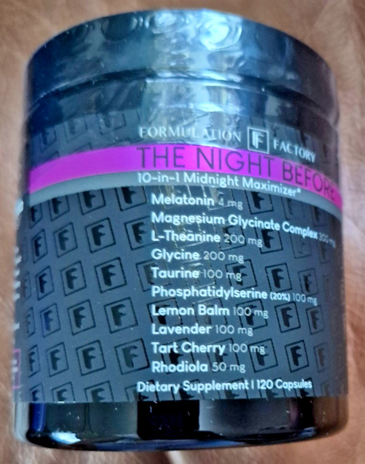 Formulation Factory 10-in-1 Natural Sleep Supplement 120 Caps Exp 03/2028 New