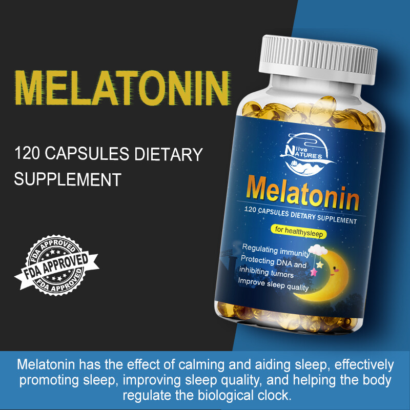 10mg Sleep Support Capsules Improve Sleep Quality Relieve Stress Sleep 4× 120Pcs