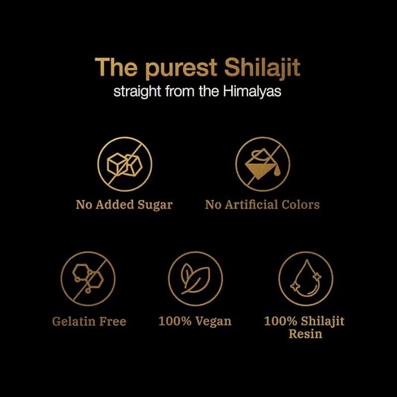 Himalayan Shilajit GOLD Gummies, Organic, Extremely Potent 3000 weight measure,